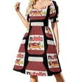 thumbnail image 1 of Tarro de crema de chocolate con avellanas y cacao Vestido de manga corta Vestido largo Vestidos de mujer para ocasiones especiales, 1 of 7