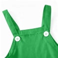 thumbnail image 4 of XIMIN Girls' Wide Leg Overalls - Casual Button Strap Bib Overalls Cute Sleeveless Jumpsuits with Pockets for Kids Teens (Green, 6-7 Years), 4 of 9