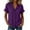 *Purple, variant on VBVC Women's Ruffle Short Sleeve Collared Shirt, Ladies' V-Neck Button Down Blouse, Casual Solid Color Summer Top For Women,Army Green,S-2XL