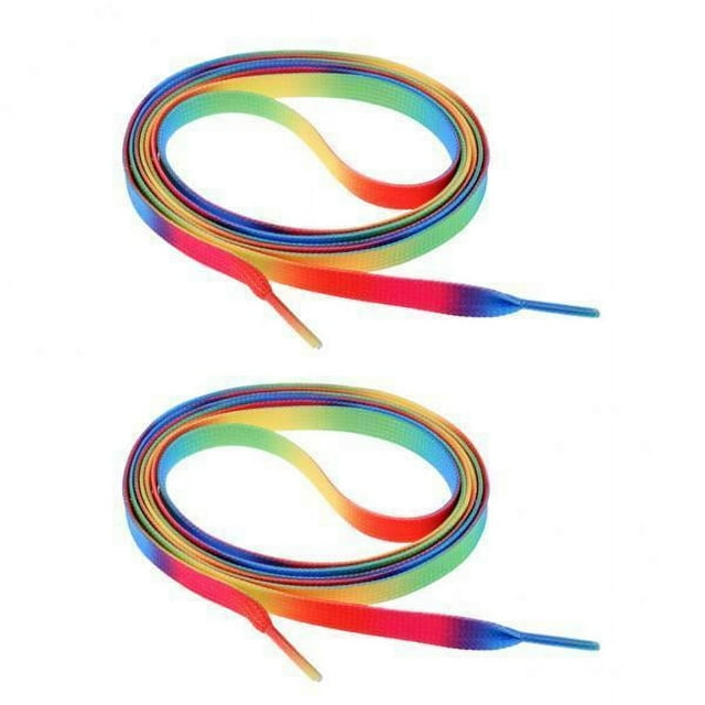 4x1 par de cordones de punto para patines, botas, patines de Hockey, arcoíris 4 piezas
