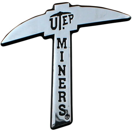 - UTEP Miners Chrome Solid Metal Team Logo Auto Emblem