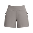 thumbnail image 7 of hoksml Women High Waist Quick Dry Hiking Shorts, Elastic Waist Athletic Shorts with Zipper Pockets, 7 of 7