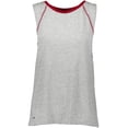 thumbnail image 3 of Holloway XS Juniors' Gunner Shirt Athletic Heather/Scarlet 229379, 3 of 4