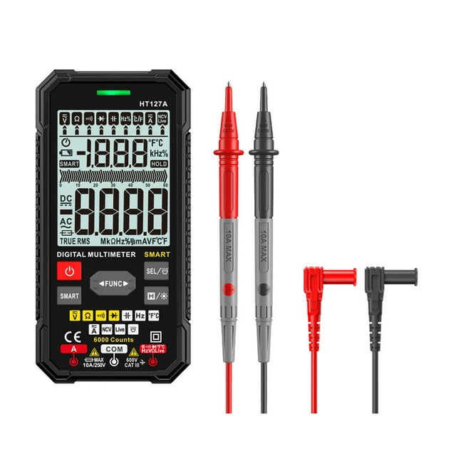 facefd Digital Multimeter Intelligent DC Amperometric Tool Meter Professional Range Multimeters Current Tester Test Supply HT127A HT127A