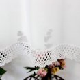 thumbnail image 6 of ZHH E-COMMERCE Lace Valance Kitchen Curtain Semi Sheer White Cafe Net Yarn Embroidery Leaves Short Valance Beautiful Window Decor 12-inch by 47-inch, White, 6 of 7