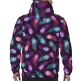 thumbnail image 7 of Daiia Peacock Feathers3 for Men's Fashion Hoodies & Sweatshirts with Kangaroo Pocket Hooded Sweatshirt Breathable & Moisture Wicking-Small, 7 of 7
