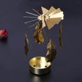 thumbnail image 1 of facefd Christmas Tea Light Rotary Candlesticks Candle Holder Metal Xmas Home Decor Feather, 1 of 9