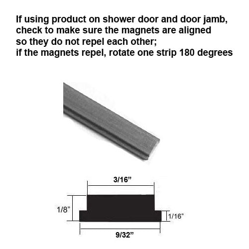 Flexible Strip Insert for Framed Swing Shower Doors 75" long
