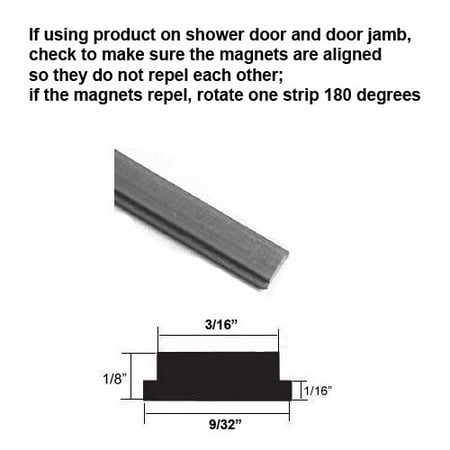 

Flexible Magnetic Strip Insert for Framed Swing Shower Doors - 75 long