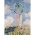 thumbnail image 2 of Monet, Claude 12x14 White Modern Wood Framed Museum Art Print Titled - Woman with Parasol-Left, 2 of 4