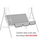 thumbnail image 5 of Billuyoard Gran oferta, cubierta de silla de 3 asientos para jardín al aire libre, cubierta de tienda de campaña con sombra para Patio, gris 2Conjunto, 5 of 6