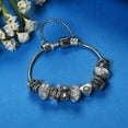 thumbnail image 4 of SOHI Women Silver-Toned Black Silver-Plated Wraparound Bracelet, 4 of 4