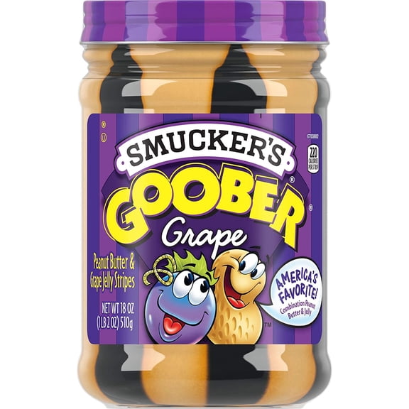 Goober Butter and Grape Jelly Stripes, 18 Ounces (Pack of 2)