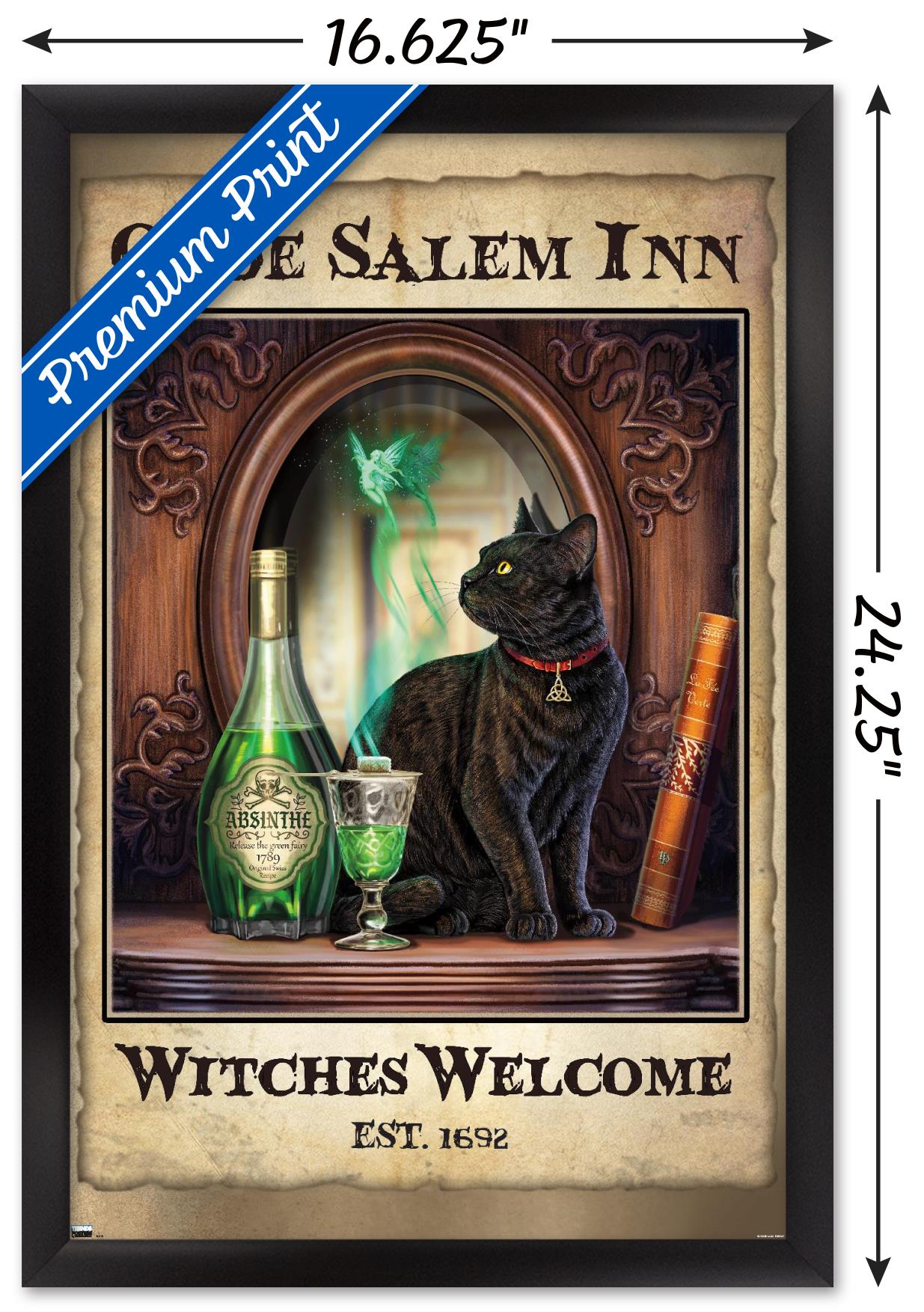 Lisa Parker - Absinthe Witches Welcome Wall Poster, 14.725" x 22.375", Framed
