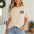 thumbnail image 6 of Camo Bow Graphic T-Shirt, Unisex Classic Fit Short Sleeve Tee, 6 of 9