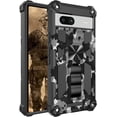 thumbnail image 5 of Camouflage Case for Google Pixel 7a with Metal Kickstand, Camo Phone Cover Built-in 360° Rotate Ring Stand Case for Google Pixel 7a MC Black, 5 of 12