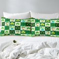 thumbnail image 3 of Erosebridal Housse de Couette de la Saint-Patrick Simple, Ensembles de Literie Gnome Drôle Taille Simple, Literie Réversible Patchwork Trèfle Taille Simple, Microfibre Décor de Chambre, 2 Pcs (Sans Couette), 3 of 7