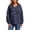 Dark Blue, variant on NinXxx Women's Knit Hoodie V Neck Pullover Warm Lined Sweatshirt Khaki M