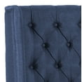 thumbnail image 3 of SAFAVIEH London Retro Winged Tufted Headboard with Flat Nail Heads, Full, Navy, 3 of 4