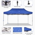 thumbnail image 6 of Ainfox 10x20 Heavy Duty Pop up Canopy Tent, Outdoor Instant Folding Gazebo with Wheeled Bag, Waterproof UV Protection Shade for Events, Blue, 6 of 10