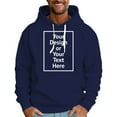 thumbnail image 4 of Hpapadks Hoodies for Men Autumn Winter Oversized Long Sleeve Solid Pocket Hooded Hoodie Coat Sweatshirts for Men Navy S, 4 of 5