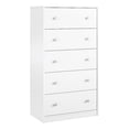 thumbnail image 2 of Home Square Emery 2-Piece Dresser Set, White, 5 Drawer and 6 Drawer, 2 of 16
