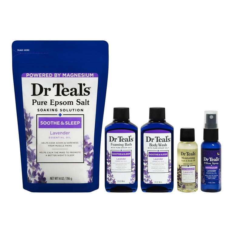 Dr. Teal's Soothe & Sleep Lavender Bath & Body Gift Set, 5 Piece