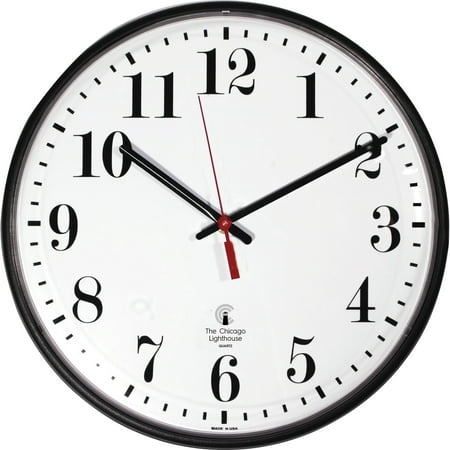 Chicago Lighthouse, ILC67300002, Contemporary 12" Quartz Slimline Clock, 1