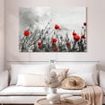 thumbnail image 2 of Elephant Stock Blooming Red Poppies Pop Wall Art - Horizontal Canvas Wall Art - Living Room Wall Decor - Floral And Botanical Canvas - Red And Gray Decor - 51" x 34", 2 of 8