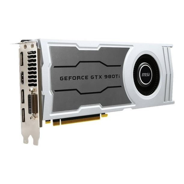 Msi Gtx 980ti 6gd5 V1 Graphics Card Gf Gtx 980 Ti 6 Gb Gddr5 Pcie 3 0 X16 Dvi Hdmi 3 X Displayport Walmart Com Walmart Com Msi Gtx 980ti 6gd5 V1 Graphics Card Gf Gtx 980 Ti 6 Gb Gddr5 Pcie 3 0 X16 Dvi Hdmi 3 X Displayport Walmart Com Walmart Com