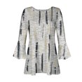 thumbnail image 4 of Hauts à Manches 3/4 pour Femmes Mode Imprimé Décontracté Col en V T-Shirt Blouse à Manches 3/4 Hauts Robe T-Shirt Femmes Été T-Shirts pour Femmes Robe d'Été avec Manches pour Femmes, 4 of 10