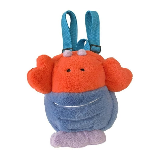 Mochila con forma de cangrejo de dibujos animados, bonita y novedosa, para salidas al parque, vacaciones y citas