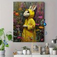 thumbnail image 4 of Yellow Raincoat Bunny Canvas Wall Art，Cute Animal Decor for Living Room Bedroom Office Cafe Nursery, 4 of 8