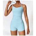 thumbnail image 6 of PISONIC Women 2 Pieces Workout Sets Tank Tops and High Waist Booty Lifting Shorts Gym Sets, 6 of 6