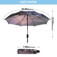 thumbnail image 3 of 21" Inch Auto Open Close Folding Umbrella Windproof Waterproof Full Print 8-Rib Compact Travel Umbrella for Rainy Days Eagle and The Big Truck, 3 of 8