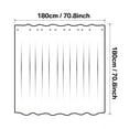 thumbnail image 3 of Shower Curtain Water Repellent Heavy Duty Flat Weave Fabric Shower Curtain Liner, Weighted Bottom Hem for Shower Stall, Bathtubs, Bathroom Curtains with 12 PCS Free Hooks, 3 of 8