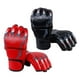 thumbnail image 5 of 2 pares de guantes MMA de medio dedo a prueba de golpes con palma abierta, guantes de artes marciales para Rojo y negro, 5 of 9
