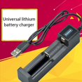 thumbnail image 4 of 3X Cargador de Batería USB 1 Ranura Cargador de Batería de Litio Recargable de Carga Rápida Universal para 18650 26650 14500 16340, 4 of 5