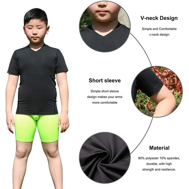 LANBAOSI Kids Compression Shirt Underwear Boys Youth Under Base