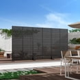 thumbnail image 2 of MAYEERTY 72*47in Outdoor Privacy Screen, 6 Panels Metal Privacy Fences for Patio, Black, 2 of 7