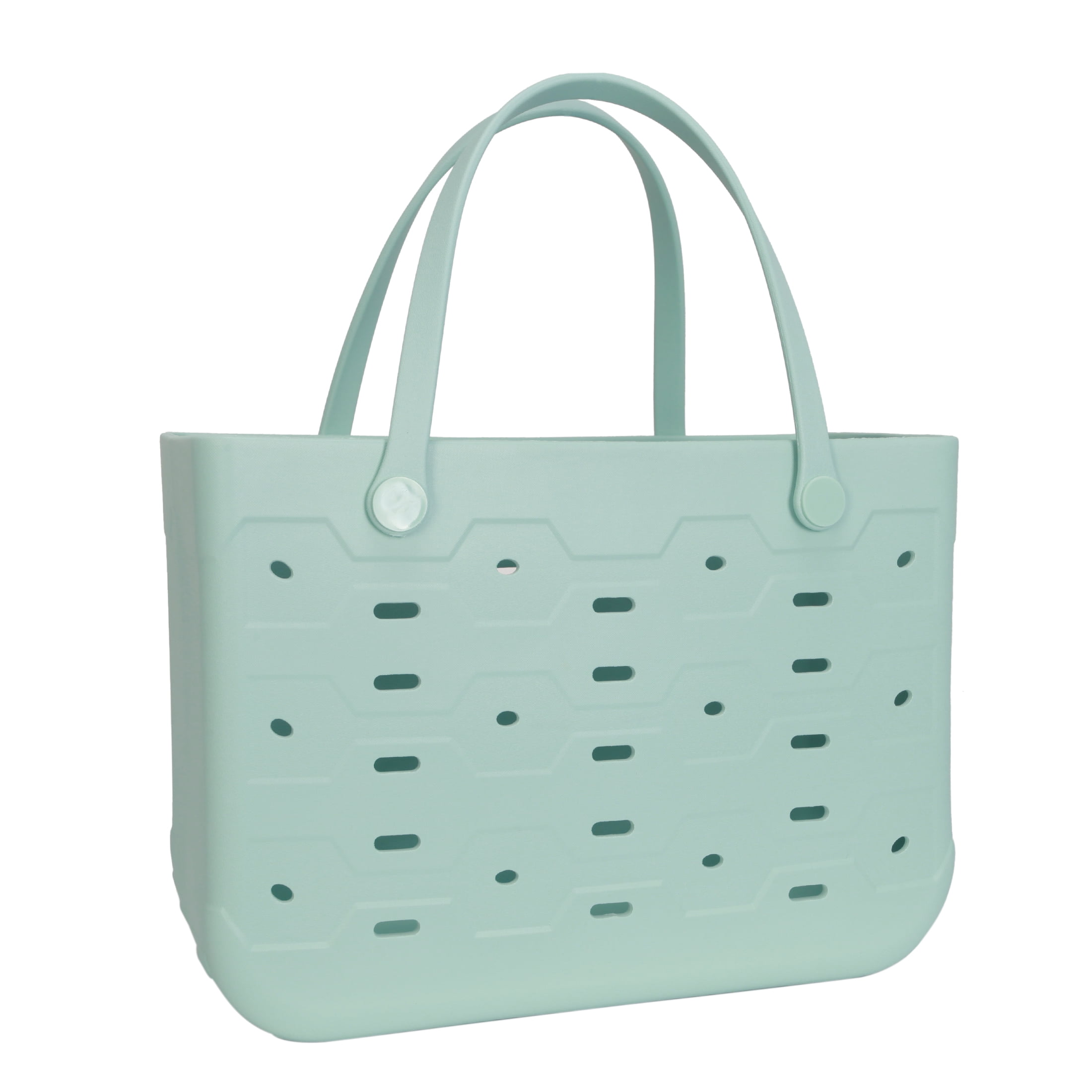 Mainstays All Purpose, Large EVA Flex Tote – 18in W x 8.75in D x 13in H – Waterproof, Washable - Classic Mint