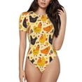 thumbnail image 1 of Balery Funny Chicken Body de cuello redondo de manga corta para mujer Tops de manga corta Tops básicos-Large, 1 of 7