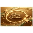 thumbnail image 5 of Gold Theme Merry Christmas Banner Star Decorated Happy New Year Banner Shiny Green Wave Holiday Banner for Christmas Party New Year Celebration Indoor Decoration, 5 of 9