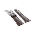 thumbnail image 2 of 20MM LEATHER STRAP WATCH BAND FOR IWC PORTUGUESE DEPLOYMENT CLASP DARK BROWN, 2 of 2