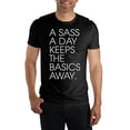 thumbnail image 6 of A Sass A Day Keeps The Basics Away LGBTQIA+ Men's Black T-Shirt - XX-Large, 6 of 7