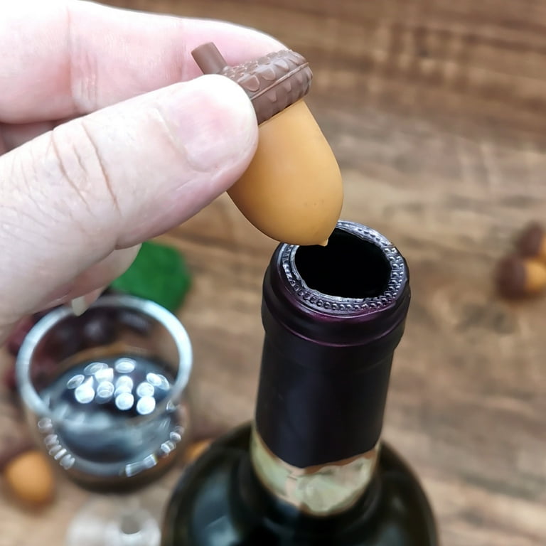 Farfi Wine Stopper Food Grade Creative Shape Good Sealing Effect  Eco-friendly Leakproof Decorative Silicone Pine Cone Wine Stopper Wine  Bottle Cork Home Supplies (Pinecone) 
