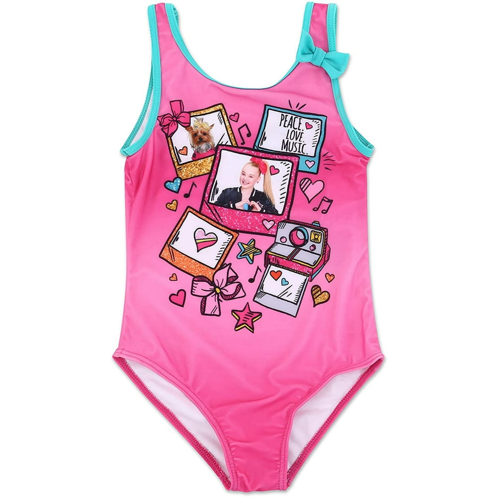 JoJo Siwa - Jojo Siwa Girls' Bathing Suit One Piece Swimsuit, Pink