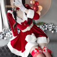 thumbnail image 4 of 2022 Women Christmas Xmas Lady Santa Claus Cosplay Costume Sexy Lingerie Winter Long Sleeve Red Dress Maid Bunny Girl Uniform, 4 of 4