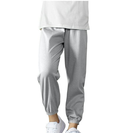 AINIYS Boys Jogger Denim Pants Elastic Waist Cuffed Jeans with Side Pockets for Everyday Wear Gray 10-11Years