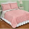 thumbnail image 2 of Collections Etc Reversible Floral Quilt with Scalloped Edges Rose Twin, 2 of 8